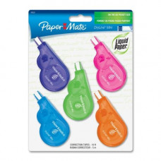 Newell Rubbermaid Paper Mate Dryline Mini Grip Correction Tape - 0.20" Width x 16.42 ft Length - White Tape - Ergonomic Assorted Dispenser - 5 / Pack - Assorted 5032315