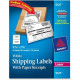 Avery &reg; Shipping Labels w/ Paper Receipts, TrueBlock(R) Technology, Permanent Adhesive, 5-1/16" x 7-5/8", 50 Labels (5127) - Permanent Adhesive - 5 1/16" Width x 7 5/8" Length - Rectangle - Laser - White - 1 / Sheet - 50 / Pack