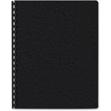 Fellowes Expressions&trade; Grain Presentation Covers Oversize Black, 200 pack - 11.3" Height x 8.8" Width x 0.1" Depth - For Letter 8 3/4" x 11" Sheet - Leather - 200 / Pack 52138