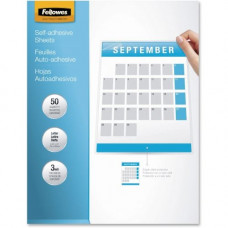 Fellowes Self Adhesive Laminating Sheets, Letter, 3mil, 50 pack - Sheet Size Supported: Letter - Laminating Pouch/Sheet Size: 9.25" Width x 3 mil Thickness - Type G - Glossy - for Document, Photo - Self-adhesive - Clear - 50 / Pack 5221502