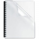 Fellowes Crystals&trade; Clear PVC Covers - Oversize, 100 pack - 11.3" Height x 8.8" Width x 0" Depth - Clear - PVC Plastic - 100 / Pack 52311