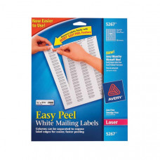 Avery Easy Peel White Return Address Labels for Laser Printers (1/2" x 1 3/4") (80 Labels/Sheet) (25 Sheets/Pkg) - FSC, TAA Compliance 5267