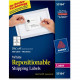 Avery &reg; Repositionable Shipping Labels, Sure Feed(TM) Technology, Repositionable Adhesive, 3-1/3" x 4", 600 Labels (55164) - Removable Adhesive - 3 21/64" Width x 4" Length - Rectangle - Laser - White - 6 / Sheet - 600 / Box - 