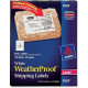 Avery &reg; WeatherProof(TM) Mailing Labels, TrueBlock(R), Permanent Adhesive, 5-1/2" x 8-1/2", 100 Labels (5526) - Permanent Adhesive - 5 1/2" Width x 8 1/2" Length - Rectangle - Laser - White - Polyester - 2 / Sheet - 100 / Pack 