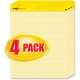 3m Post-it Self-Stick Easel Pads Value Pack, 25 in x 30 in, Yellow with Faint Rule - 30 Sheets - Stapled - Feint Blue Margin - 18.50 lb Basis Weight - 25" x 30" - Yellow Paper - Self-adhesive, Bleed-free, Perforated, Repositionable, Resist Bleed