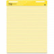 3m Post-it Self-Stick Easel Pads, 25 in x 30 in, Yellow with Faint Rule - 30 Sheets - Stapled - Feint Blue Margin - 18.50 lb Basis Weight - 25" x 30" - Yellow Paper - Self-adhesive, Repositionable, Resist Bleed-through - 2 / Carton - TAA Complia