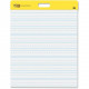 3m Post-it Self-Stick Wall Pad, 20 inx 23 in, White - 20 Sheets - Stapled - Ruled Blue Margin - 18.50 lb Basis Weight - 20" x 23" - White Paper - Self-adhesive, Bleed Resistant, Repositionable - 2 / Pack - TAA Compliance 566PRL