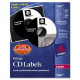 Avery &reg; CD Labels, White Matte, 250 CD Labels and 500 Case Spine Labels (5697) - Removable Adhesive Length - Circle - Laser - White - 2 / Sheet - 250 / Pack - TAA Compliance 5697