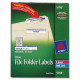 Avery &reg; TrueBlock(R) File Folder Labels, Sure Feed(TM) Technology, Permanent Adhesive, Blue, 2/3" x 3-7/16", 1,500 Labels (5766) - Permanent Adhesive - 21/32" Width x 21/64" Length, 21/64" Length - Rectangle - Laser, Inkje