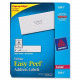 Avery &reg; Easy Peel(R) Address Labels, Sure Feed(TM) Technology, Permanent Adhesive, 1" x 4", 5,000 Labels (5961) - 1" Width x 4" Length - Rectangle - Laser - White - 5000 / Box - FSC, TAA Compliance 5961