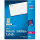 Avery &reg; Return Address Labels, Sure Feed(TM) Technology, Permanent Adhesive, 1/2" x 1-3/4", 20,000 Labels (5967) - Permanent Adhesive - 1 3/4" Width x 1/2" Length - Rectangle - Laser - White - 20000 / Box - FSC, TAA Compliance 