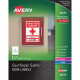 Avery &reg; Surface Safe(R) Sign Labels, 5" x 7", Removable Adhesive, Water & Chemical Resistant, 30 Labels (61511) - Removable Adhesive - 7" Height x 5" Width - Rectangle - Inkjet, Laser - White - Polyester - 2 / Sheet - 15 To