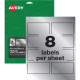 Avery &reg; PermaTrack(TM) Metallic Asset Tag Labels, 3-3/4" x 2", 64 Asset Tags (61520) - Permanent Adhesive - 3 3/4" Width x 2" Length - Rectangle - Laser - White - Metal - 8 / Sheet - 64 Total Label(s) - 64 / Pack - TAA Complian