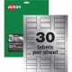 Avery &reg; PermaTrack(TM) Metallic Asset Tag Labels, 3/4" x 2", 240 Asset Tags (61524) - Permanent Adhesive - 2" Width x 3/4" Length - Rectangle - Laser - Silver - Metal - 30 / Sheet - 320 Total Label(s) - 240 / Pack - TAA Complia