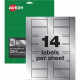 Avery &reg; PermaTrack(TM) Metallic Asset Tag Labels, 1-1/4" x 2-3/4", 112 Asset Tags (61528) - Permanent Adhesive - 2 3/4" Width x 1 1/4" Length - Rectangle - Laser - Silver - Metal - 14 / Sheet - 112 Total Label(s) - 112 / Pack -