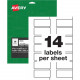 Avery &reg; PermaTrack(TM) Durable White Asset Tag Labels, 1-1/4" x 2-3/4", 112 Asset Tags (61529) - Permanent Adhesive - 2 3/4" Width x 1 1/4" Length - Rectangle - Laser - White - 14 / Sheet - 112 Total Label(s) - 112 / Pack - TAA