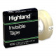 3m Highland Matte-finish Invisible Tape - 0.50" Width x 36 yd Length - 1" Core - Writable Surface, Non-yellowing, Stain Resistant - 1 Roll - Matte Clear - TAA Compliance 6200121296