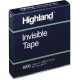 3m Highland Matte-finish Invisible Tape - 1" Width x 72 yd Length - 3" Core - 1 / Roll - Matte Clear - TAA Compliance 620025921