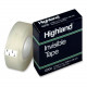 3m Highland Matte-finish Invisible Tape - 0.75" Width x 36 yd Length - 1" Core - Writable Surface, Non-yellowing, Stain Resistant - 1 Roll - Matte Clear - TAA Compliance 6200341296