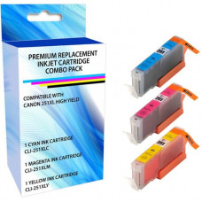 eReplacements 6449B009-ER Remanufactured High Yield Ink Cartridge Replacement for Canon 251XL Cyan/Magenta/Yellow Color Combo Pack - Inkjet - High Yield - 660 Pages Color 6449B009-ER