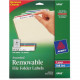 Avery &reg; Removable File Folder Labels with Sure Feed(TM), 2/3" x 3-7/16", 750 Assorted Labels (6466) - Removable Adhesive - 21/32" Width x 3 7/16" Length - Rectangle - Laser, Inkjet - Assorted - 30 / Sheet - 750 / Pack - FSC, TA