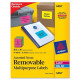 Avery &reg; Removable Multipurpose Labels, Assorted Neon, 3 1/3 x 4 - Removable Adhesive - 3 21/64" Width x 4" Length - Rectangle - Assorted - 72 / Pack - TAA Compliance 6482