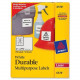 Avery &reg; Durable ID Labels, Permanent Adhesive, 2" x 2-5/8", 750 Labels (6578) - Permanent Adhesive - 2" Width x 2 5/8" Length - Rectangle - Laser - White - Polyester - 15 / Sheet - 750 / Pack - TAA Compliance 6578