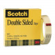 3m Scotch&reg; Permanent Double Sided Tape, 1/2" x 1296" - 0.50" Width x 36 yd Length - 3" Core - Non-yellowing, Photo-safe, Glossy - 2 / Pack - Clear - TAA Compliance 665-2P12-36