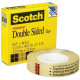 3m Scotch Permanent Double Sided Tape - 0.50" Width x 75 ft Length - 1" Core - Permanent Adhesive Backing - Double-sided, Photo-safe, Non-yellowing, Glossy - 1 Roll - Clear - TAA Compliance 66512900