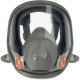 3m 6900 Full Fpiece Reusable Respirator - Lightweight, Comfortable, Reusable, Lens, Durable, Exhalation Valve - Particulate, Gases, Vapor, Debris Protection - Silicone Face Seal, Thermoplastic Elastomer (TPE) - Black, Gray - 1 Each - TAA Compliance 6900