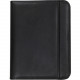 Samsill Professional Junior Zipper Padfolio - 5" x 7" Sheet Size - Nappa Leather - Black 70821