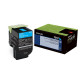 Lexmark (701C) Cyan Return Program Toner Cartridge (1,000 Yield) - TAA Compliance 70C10C0