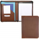 Samsill Contrast Stitch Leather Zipper Padfolio - Letter - 8 1/2" x 11" Sheet Size - Leather - Tan 71726