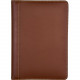 Samsill Contrast Stitch Leather Junior Padfolio - Letter - 8 1/2" x 11", 5" x 8" Sheet Size - Internal Pocket(s) - Bonded Leather - Tan 71736