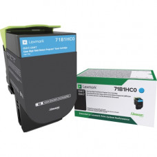 Lexmark Toner Cartridge - Cyan - Laser - High Yield - 1 Each - TAA Compliance 71B1HC0