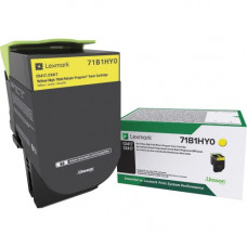 Lexmark Toner Cartridge - Yellow - Laser - High Yield - 1 Each - TAA Compliance 71B1HY0