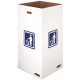 Fellowes Waste and Recycling Bins - 50 gallon - Internal Dimensions: 18" Width x 18" Depth x 36" Height - External Dimensions: 18.4" Width x 18.4" Depth x 36.4" Height - 50 gal - Corrugated Paper - Kraft, Green - Recycled - 1