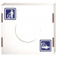 Fellowes Waste and Recycling Bin Lids - Waste - Rectangular - Corrugated Paper - 10 / Carton - White - TAA Compliance 7320501