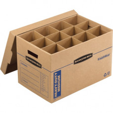 Fellowes Bankers Box Bankers Box&reg; SmoothMove&trade; Kitchen Moving Kit, includes: 1 box, dividers, 40ft. foam, 12"H x 12.25"W x 18.5"D (7712302) - Internal Dimensions: 12.25" Width x 18.50" Depth x 12" Height - Ex