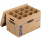 Fellowes Bankers Box Bankers Box&reg; SmoothMove&trade; Kitchen Moving Kit, includes: 1 box, dividers, 40ft. foam, 12"H x 12.25"W x 18.5"D (7712302) - Internal Dimensions: 12.25" Width x 18.50" Depth x 12" Height - Ex