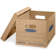 Fellowes Bankers Box SmoothMove&trade; Classic Moving Boxes, Small - External Dimensions: 12.5" Width x 16.3" Depth x 10.5"Height - Media Size Supported: Letter, Legal - Lift-off Closure - Corrugated - Kraft - For File - Recycled - 10 /