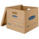 Fellowes Bankers Box SmoothMove&trade; Classic Moving Boxes, Medium - Internal Dimensions: 15" Width x 18" Depth x 14" Height - External Dimensions: 15.5" Width x 19" Depth x 14.5" Height - Lift-off Closure - Kraft - Recy