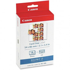 Canon KC-18IL Ribbon Cartridge - Thermal Transfer, Thermal Transfer - Black, Tri-color - 1 Each - TAA Compliance 7740A001