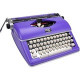 Royal Classic Manual Typewriter - Purple - 11" Print Width - Impression Control Lever, Paper Support Bar, Ribbon Color Selector, Tab Position, Line Spacing 79119Q