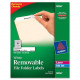 Avery &reg; File Folder Labels - Sure Feed - Removable Adhesive - 2/3" Width x 3 7/16" Length - Rectangle - Laser, Inkjet - White - Paper - 30 / Sheet - 750 / Pack - FSC, TAA Compliance 8066