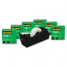 3m Scotch&reg; Magic&trade; Tape, 3/4" x 1,000", 6 Boxes tape and 1 dispenser, 1" Core - 0.75" Width x 83.33 ft Length - 1" Core - Photo-safe, Non-yellowing, Repositionable - Dispenser Included - Desktop Dispenser - 7 / Pa