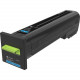 Lexmark Extra High Yield Cyan Toner Cartridge (22,000 Yield) 82K0X20