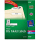 Avery &reg; File Folder Labels - TrueBlock - Sure Feed - Permanent Adhesive - 2/3" Width x 3 7/16" Length, 21/64" Length - Rectangle - Laser, Inkjet - White - Paper - 30 / Sheet - 750 / Pack - TAA Compliance 8366