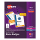 Avery BADGE,VERTICAL,75/PK,WH - TAA Compliance 8521
