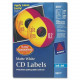 Avery &reg; CD Labels with 200 Spine Labels - Permanent Adhesive Length - Round - Inkjet - Matte White - 2 / Sheet - 100 / Pack - TAA Compliance 8691